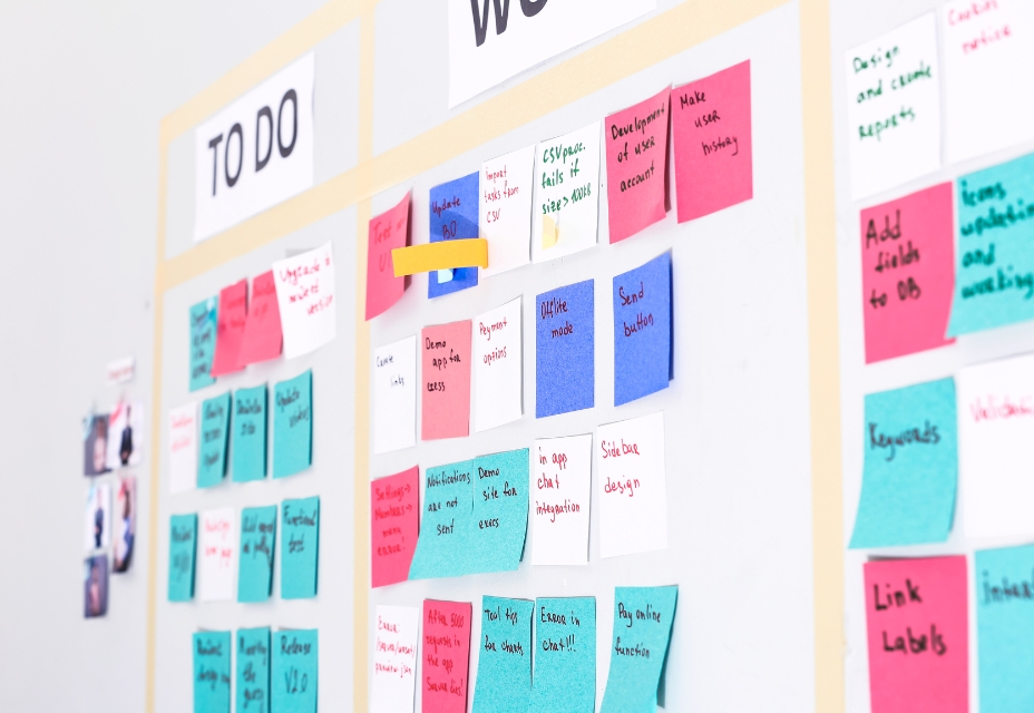 Tableau organisé selon la méthode Kanban